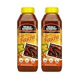 World Harbors Mexican Style Fajita Marinade Pure Mexican Flavors | Perfect for Fajita Meat, Fajita Chicken, and Fajita Veggies. Grill Master's Secret for Fajitas Made in USA 16-Fl Oz (Pack of 2)