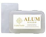 Exotic Veda 100% Pure Alum Block, Natural Deodorant & Aftershave Soothes Razor Burn, Shaving&Skin Irritation - Fitkari/Alum Stone Rich Astringent,Easy to Use,Non-Staining, Unscented, Alcohol-free