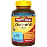 Nature Made CholestOff Plus, Dietary Supplement for Heart Health Support, 100 Softgels, 25 Day Supply