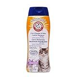 Arm & Hammer 2-in-1 Deodorizing & Dander Reducing Shampoo for Cats, Dander Remover for Dander and Odors, Baking Soda Moisturizes and Deodorizes, Lavender Chamomile Scent, 20 Fl Oz (Pack of 1)