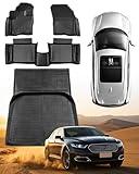 4PCS for Ford Taurus Floor Mats 2019 2018 2017 2016 2015 2014 2013 2012 2011 2010,for Taurus All Weather Floor Liners SE SEL SHO Limited Trunk Mat Cargo Liner TPE Tech Winter Rubber Car Accessories