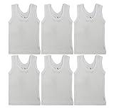 Baby Tank Tops Boys, Girls, Unisex Sleeveless 100% Cotton Shirts for 0-24 Months(Medium, Neutral/White/6-Pack/For Unisex)