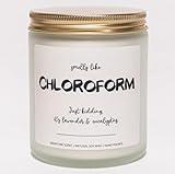 True Crime Gifts for Women, Serial Killer Gift, Crime Junkie Merch, Stress Relief Gifts for Women & Men, Smells Like Chloroform Candle - Lavender & Eucalyptus, Crafted by Natural Soy Wax, 7OZ