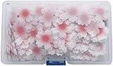 100 Pieces/Box Edible Flower Cupcake Toppers, Sticky Rice Paper Decorative Cake Cupcake Toppers for Wedding Birthday Party Cupcake Food Decoration Frosting, Icing and Decorations