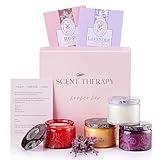 Aromatherapy Candle Gift Set for Women - Scented Home Decor & Pampering Present for Women's Day, Birthday, Bridesmaid, Anniversary with Sachets - Bridal Shower Gifts - Scented Candles for Home