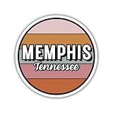 Memphis Tennessee Travel Sticker, 2.5" Multiple Colors, Vinyl Laptop Water Bottle Planner Journal, Collectible Places I've Been, Luggage Decal (Retro)