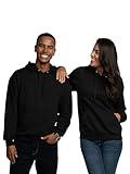 Fruit of the Loom Eversoft Fleece Hoodies, Moisture Wicking & Breathable, Hooded Sweatshirt, Black Pullover, Small