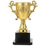 IMIKEYA 5.5 Gold Award Trophies: 1PCS Golden Trophies for Kids Awards Plastic Trophy Awards Trophies Cup for Kids Party Favors Sports Footabll Rewards Competition Tournaments