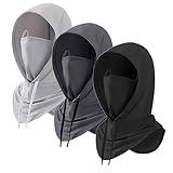 3 Pack Summer Balaclava Sun UV Protection Hood Breathable Full Head Mask Face Cover for Men Women Motorcycle Cycling Fishing (Multi)