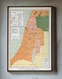 1912 Map - Palestine in the time of Jesus, 4 BC - 30 AD - Israel Holy Land Decor - Unframed Wall Art Poster Print - Ancient History - Christian Gifts - Bible Posters For Classroom (23"x32")