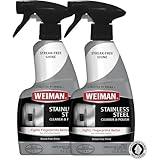 Weiman Stainless Steel Cleaner and Polish - 2 Pack - Removes Fingerprints, Residue, Water Marks and Grease from Appliances w/Buffing Towel