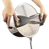 Cyrder Stainless Steel Pasta Pot, Dutch Oven, Induction Pasta Pot with Strainer Lid, Stock Pot/Soup Pot, Easy Cleanup Stylish Cookware, Dishwasher Safe, 5 Quart