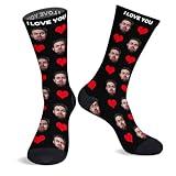 PERCUSUFFI Custom Face Socks Funny Personalized Sock with Photo Man Woman Novelty Socks Multicolor