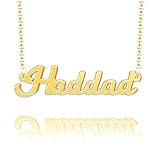 CLY Jewelry Customized Haddad Name Necklace Initial Custom Gold Plate Personalized Gift for