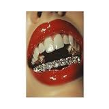 olumwa Sexy Flame Red Lips1.pic Canvas Poster Wall Art Decor Print Picture Paintings for Living Room Bedroom Decoration Unframe-style-220x30inch(50x75cm)
