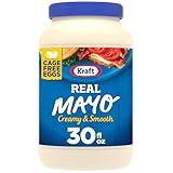 Kraft Real Mayo Creamy & Smooth Mayonnaise, for a Keto and Low Carb Lifestyle, 30 fl oz Jar