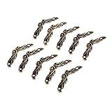 dophee 10Pcs Antique Brass Decorative Pull Handle for Mini Jewelry Box Drawer Cabinet Chest Decoration Arch Shape 1.77" x 0.39"- Small