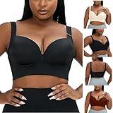 Prime++Deal++Day Prime++Deal++Days Today 2025 Shapedly Back Smoothing Push-Up Bra Plus Size Sexy Fashion Deep Cup No Wire Push Up Bra Black