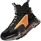 LZDZN Mens Basketball Shoes for Men Sneakers Men's High Top Running Trail Air Sports Athletic Male Walking Black Size 10.5 Boys Women Man Boots