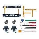 Mcbazel 18 in 1 Replacement Repair Kit for N-Switch Joy-Con with Screwdrivers Opening Tool, 3D Left Right Analog Joysticks, Buckle Lock, Charging Port Slider, Button Sync Flex Cable Set (NOT for Switch 2)