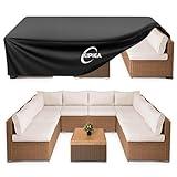 Kipiea Patio Furniture Covers Waterproof Winter, Heavy-Duty Outdoor Furniture Set Covers for Table Chairs, Anti-UV, No Tears or Fading (110" L x 84" W x 28" H)