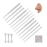 LORACOXS 12PCS Body Piercing Taper Insertion Tool Kit 14G 16G 18G 20G Piercing Changing Tool Internal/External Threaded/Push In Piercing Threader Tool for Ear/Nose/Navel/Nipple/Lip/Eyebrow/Tongue