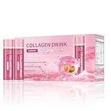 Collagen Drink with 6000 mg Marine Collagen Peptides, Liquid Collagen Shots for Women Support Beauty, Collagen Supplements for Skin, Hair and Nail Wellness, 0.85 Fl.Oz(25 ml)x30 Bottles, Blood Orange