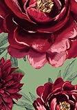 Sage Serenity: Ravishing Red Floral Lined Notebook/Journal