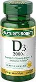 Nature's Bounty Vitamin D, Supports Immune Health & Bone Health, 2000IU Vitamin D3, 150 Softgels