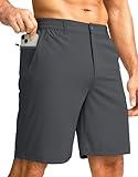 G Gradual Men's Casual Shorts 9" Lightweight Golf Shorts for Men Stretch with 3 Pockets Quick Dry Breathable Work Shorts(Charcoal,XL)