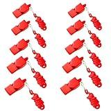 2LL4HM Whistle Premium Sports & Outdoor Non-Nuclear Sentinel Whistles - Essential for Coaches, Referees, and Lifeguards (Red-10 Packs)