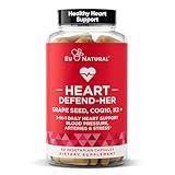 Heart Defend-Her Womens Heart Health Supplements – Advanced 3-in-1 Blend with Grape Seed Extract, Vitamin K2 MK-7, and CoQ10 – Support Blood Pressure, Artery and Bone Strength – 60 Vegetarian Capsules