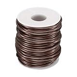 HARFINGTON Bonsai Wire Anodized Aluminum Training Wire Roll 2.5mm/10 Gauge 66ft Length Bendable Bonsai Tree Wire for Garden, Horticulture, Landscape, Planting, Brown