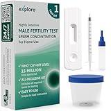 Exploro [1-Pack] Male Fertility Test Kit Clear Interpretation, Rapid Result of Sperm Test for Men, Home Test Kit for Sperm Check Fertility Test with Accurate Result in 10 Mins of Sperm Testing At Home