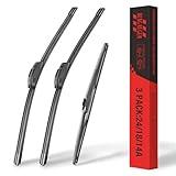 BERG REGEN ® 24"+18" Windshield Wipers Set with 14" Rear Wiper Blade Replacement for Hyundai Santa Fe 2012 2011 2010 2009 208 2007 Mazda CX-5 2013-2016 -Original Factory Quality (Set of 3)