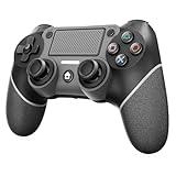 Wireless Controller For PS4, Black ps4 controller with Dual Vibration/ 6-Axis Motion Sensor/Audio Jack/Touch Pad/Share Button, Recharge Controller For PC, P-4 Accessories Perfect Adaptive Full Version 4/4 Pro/Slim.