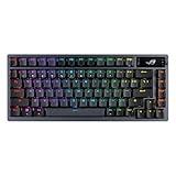 ASUS ROG Azoth 75% Wireless DIY Custom Gaming Keyboard, OLED Display, Gasket-Mount, Three-Layer Dampening, Hot-Swappable Pre-lubed ROG NX Blue Switches & Keyboard Stabilizers, ABS Keycaps, RGB-Black