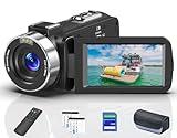 8K 64MP Video Camera 18X Digital Camcorder Video Camera for YouTube 3.0 inch Flip Screen Camcorder Vlogging Camera with 32GB SD Card, 2.4G Remote Control, Two Batteries