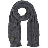 Aonal Womens Winter Scarf Cold Weather Thick Warm Cable Knit Wraps Chunky Large Soft Long Scarves,Dark Grey