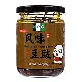 NPG Authentic Sichuan Black Bean Chili Sauce 7 Oz, Medium Heat, Tangy, and Fermented, Ready to Use Hot Sauce for Topping, Dipping, and Cooking, Premium Chinese Condiment