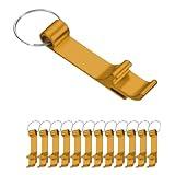 mxmll Bottle Opener Sleek Simplicity in Every Pop: Stylish Aluminum Bottle Openers Lightweight Durable and Chic for Effortless Opening - Gold 12 Pack