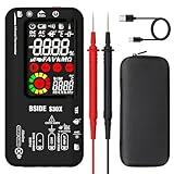 BSIDE Smart Digital Multimeter Infrared Thermometer Rechargeable 9999 Counts Voltmeter, D:S=12:1, Measure High/Low Voltage Diode, Capacitance Amp Tester for HVAC LED Electronic Automotive Electrician