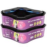 Premium Cat Litter Refill Bags |Jumbo 28FT 2-Pack | Lasts Up to 8 Months | 2 Cartridges for Superior Odor Control