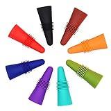 Wine Stoppers Beverage Bottle Sealer Soft Silicone Wine Bottle Stoppers Corks with Grip Top for Keeping Wine Champagne Fresh, 8 Pack