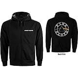 Pink Floyd Hoodie Dark Side of The Moon Circle Logo Official Womens Black Zipped Size M