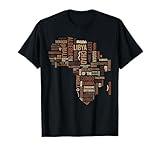 Africa Map Countries Black History Pride African American T-Shirt