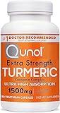 Qunol Turmeric Curcumin Supplement, Turmeric 1500mg With Ultra High Absorption, Joint Support Supplement, Extra Strength Turmeric Capsules, 2 Month Supply, 180 Count (Pack of 1)
