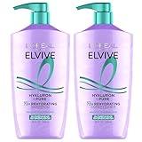 L'Oreal Paris Elvive Hyaluron + Pure Shampoo and Conditioner Set, Clarifying Shampoo and Rehydrating Conditioner with Salicylic Acid and Hyaluronic Acid, 1 Kit