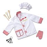 Melissa & Doug Chef Role Play Costume Dress -Up Set With Realistic Accessories Pretend Chef Outfit, Costume For Kids, Toddlers, Ages 3+