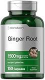 Horbäach Ginger Root Capsules 1500 mg | 150 Pills | Non-GMO, Gluten Free | Ginger Root Extract